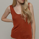 Top Viscosa Donna Valeria Marrone Terracotta