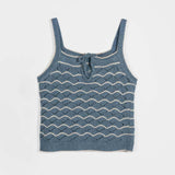 Tank Top Donna Cotone in Maglia Perla - Rifò
