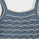 Tank Top Donna Cotone in Maglia Perla - Rifò