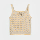 Tank Top Donna Cotone in Maglia Biege Perla - Rifò