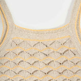 Tank Top Donna Cotone in Maglia Biege Perla - Rifò
