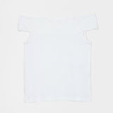 Top Spalle Scoperte Donna Viscosa Bianco Rosalia - Rifò Lab Moda circolare made in Italy