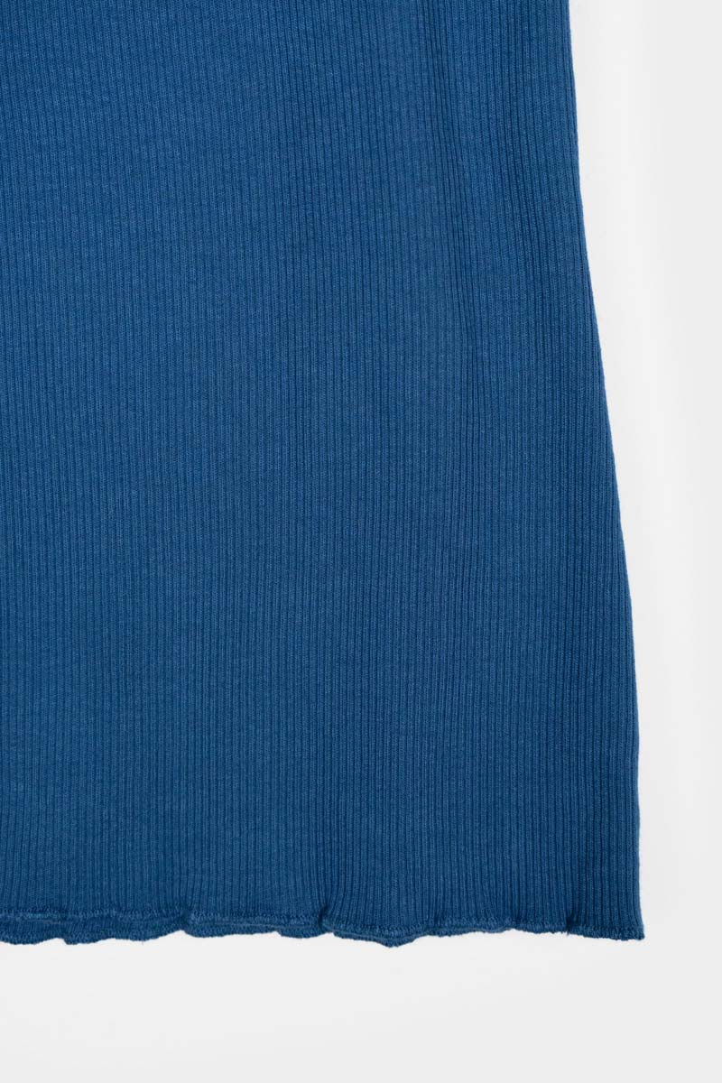 Blu Mare | Tshirt costina cotone rigenerato