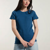 Blu Mare | Tshirt costina cotone rigenerato