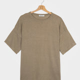 Beige Sabbia | T-shirt Lino Riciclato Donna Febe