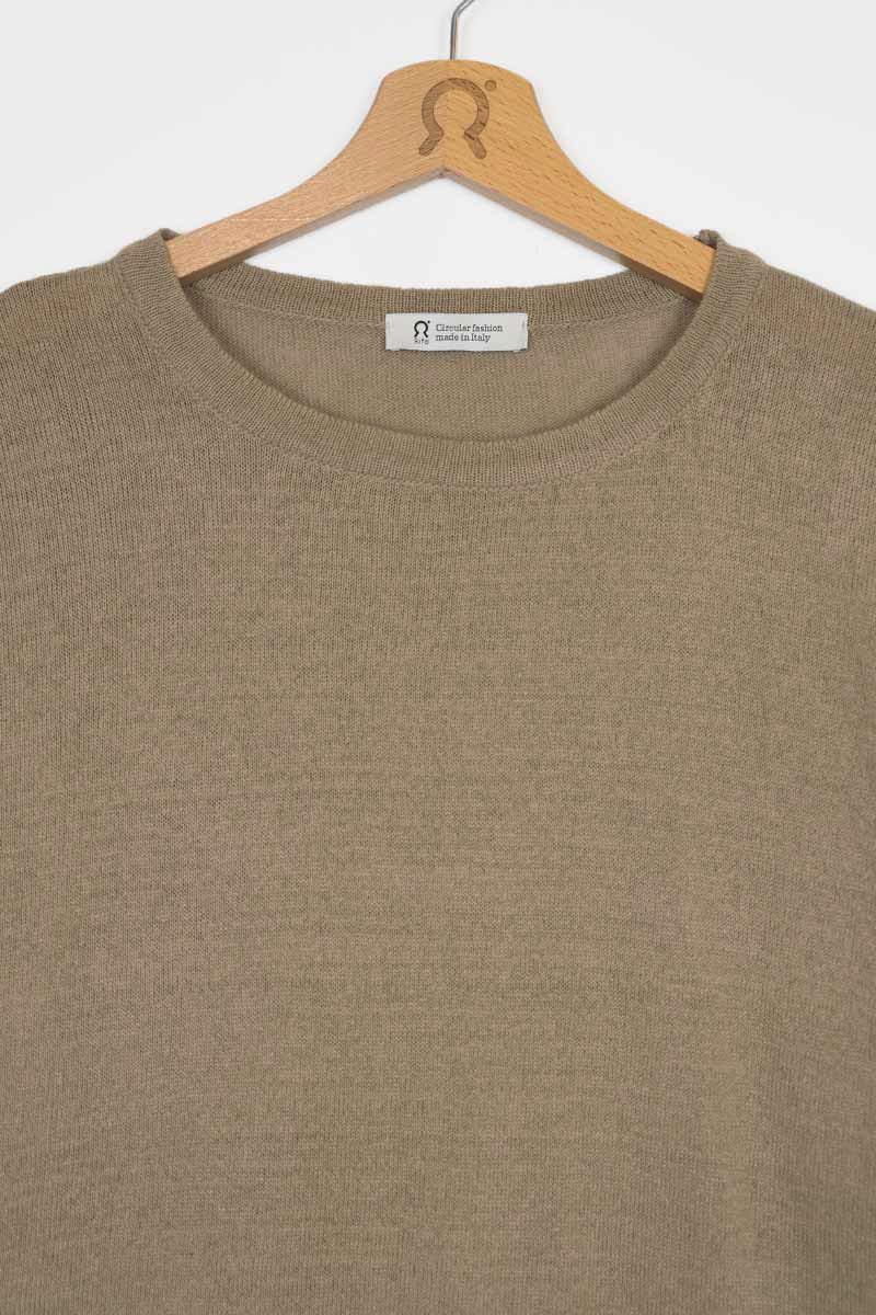 Beige Sabbia | T-shirt Lino Riciclato Donna Febe