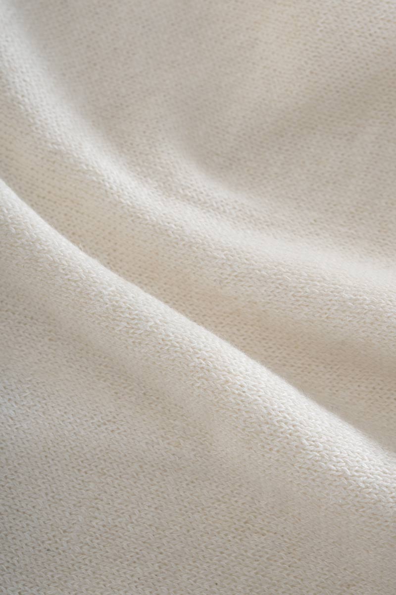 T-Shirt Lino Riciclato Donna Febe Bianco Burro  - Rifò Lab Moda circolare made in Italy