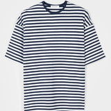 T-shirt a Righe Uomo Viscosa Tancredi - Maglietta a Righe Bianche e Blu