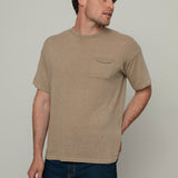 Beige Sabbia | T-shirt Lino Riciclato Uomo Matteo