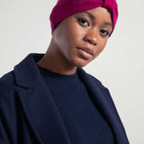 Turbante Donna Cashmere Rigenerato Amira Rosa Ciclamino