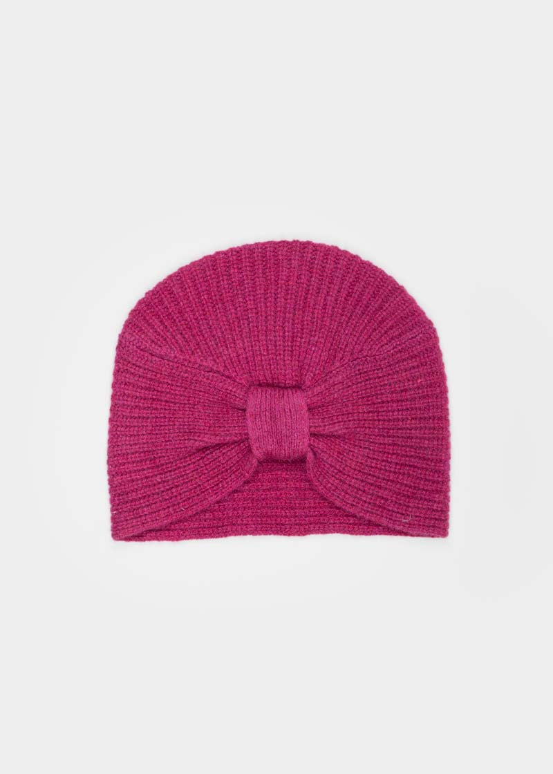 Turbante Donna Cashmere Rigenerato Amira Rosa Ciclamino