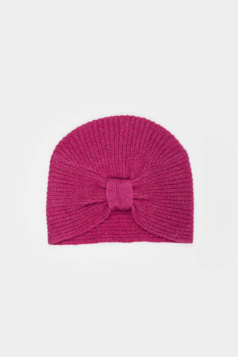 Turbante Donna Cashmere Rigenerato Amira Rosa Ciclamino