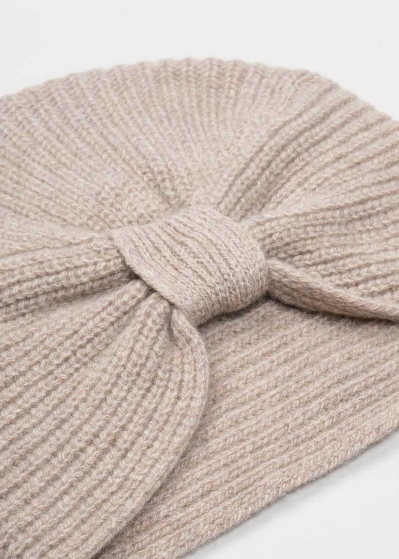 Turbante Donna Cashmere Rigenerato Amira Beige