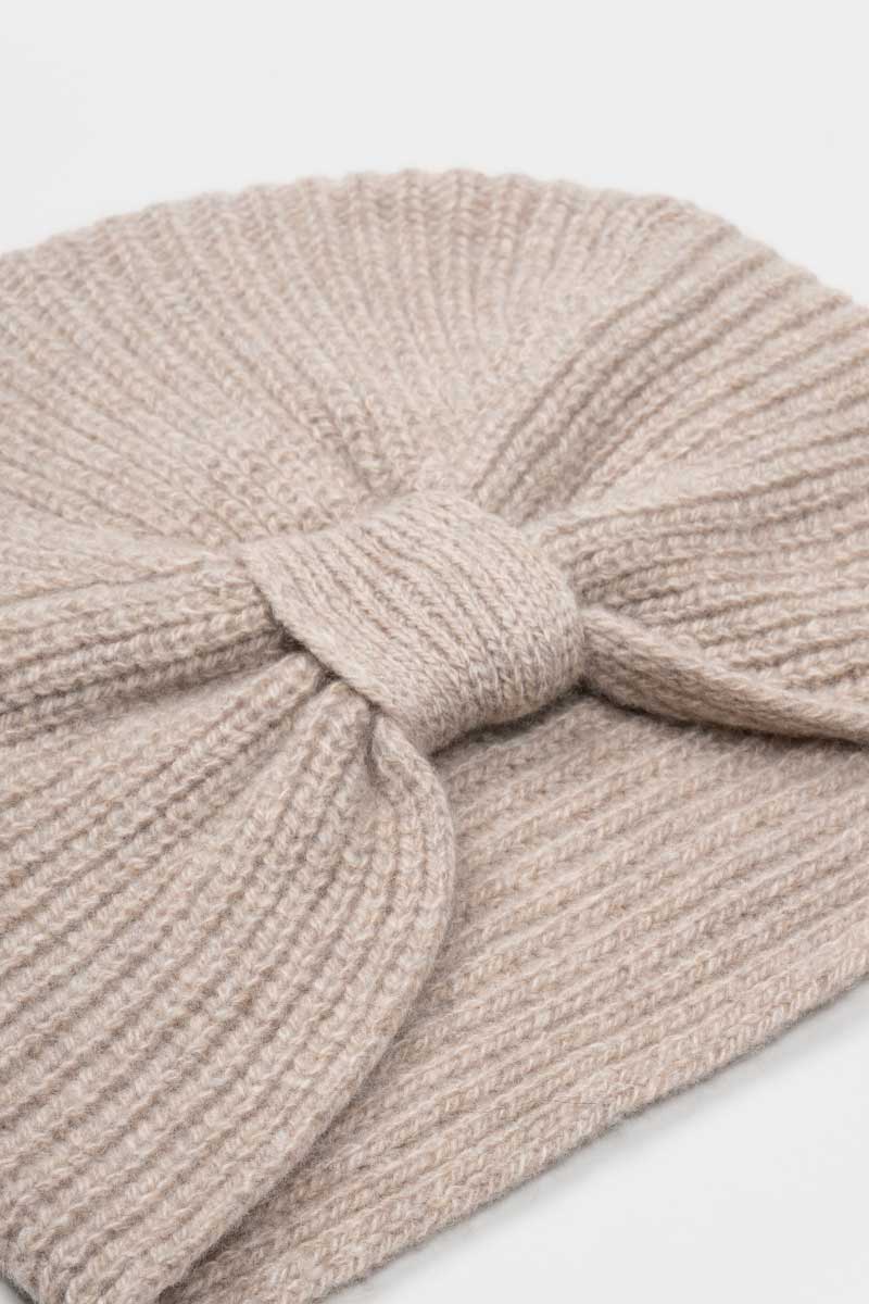 Turbante Donna Cashmere Rigenerato Amira Beige