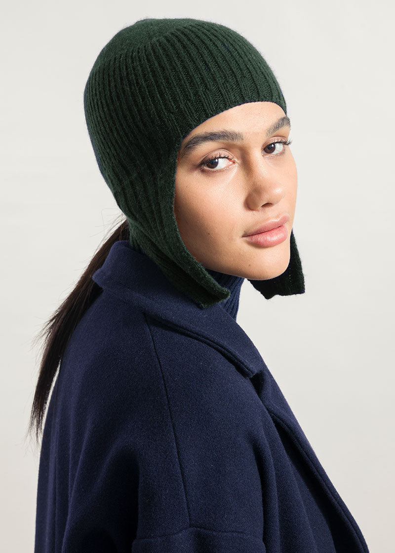 Verde Foresta | Cappello Aviatore Cashmere Rigenerato Elia