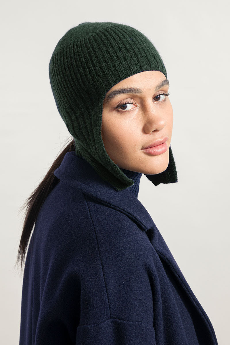 Verde Foresta | Cappello Aviatore Cashmere Rigenerato Elia