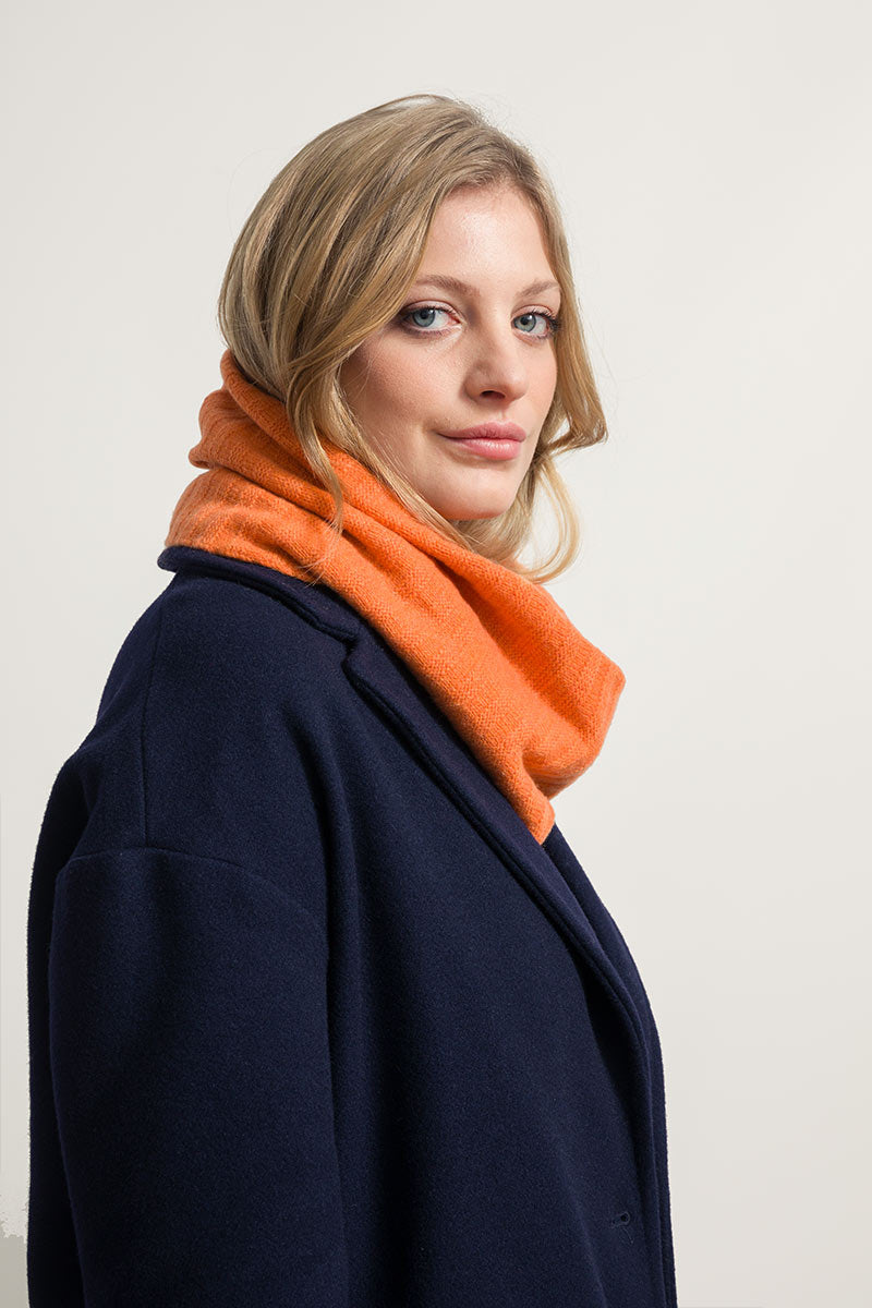 Arancio Becco d'Oca | Scaldacollo cashmere rigenerato