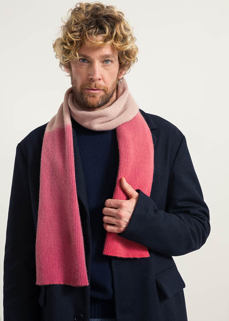 Malva-Corallo | Sciarpa Cashmere Rigenerato Fenice