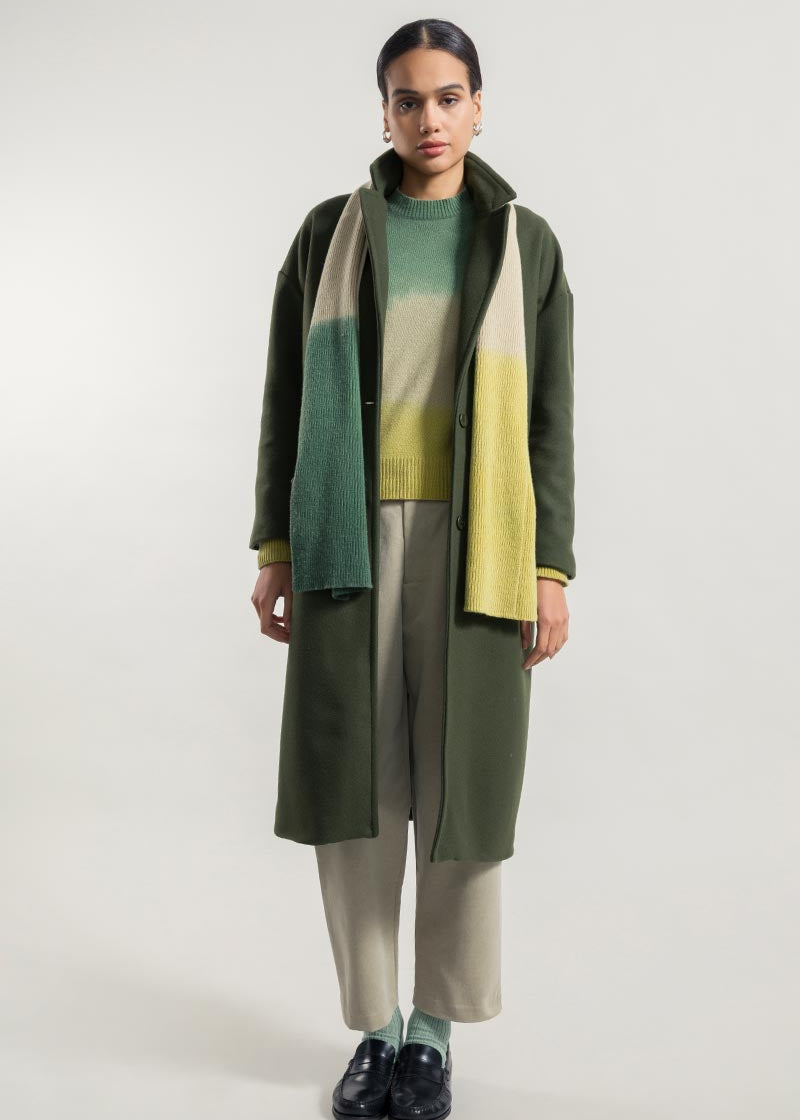 Verde-Giallo | Sciarpa Cashmere Rigenerato Fenice