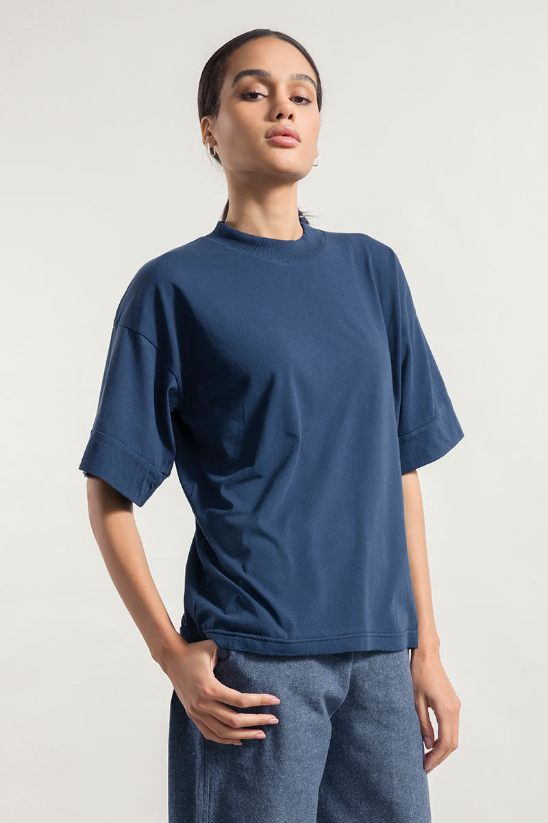 Blu Balena | T-Shirt Unisex Cotone Rigenerato Nana