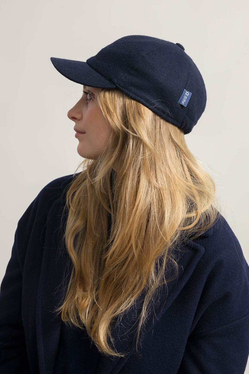 Blu Marina | Cappello baseball lana rigenerata