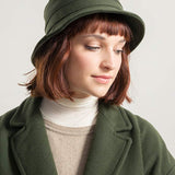 Verde Felce | Cappello Bucket Panno Lana Rigenerata Jules