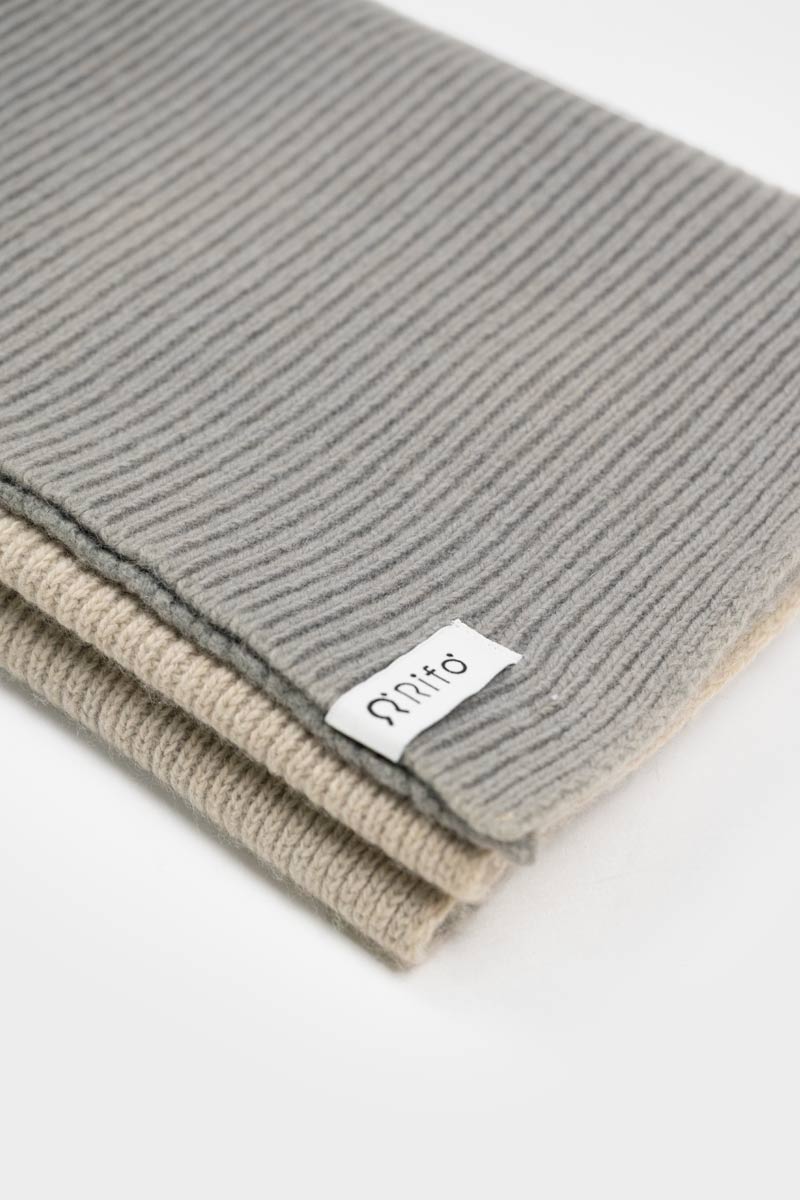 Grigio-Verde | Sciarpa Cashmere Rigenerato Fenice