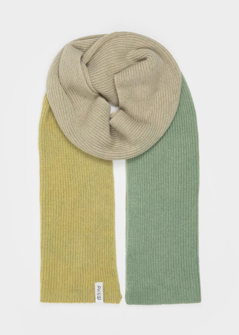 Verde-Giallo | Sciarpa Cashmere Rigenerato Fenice