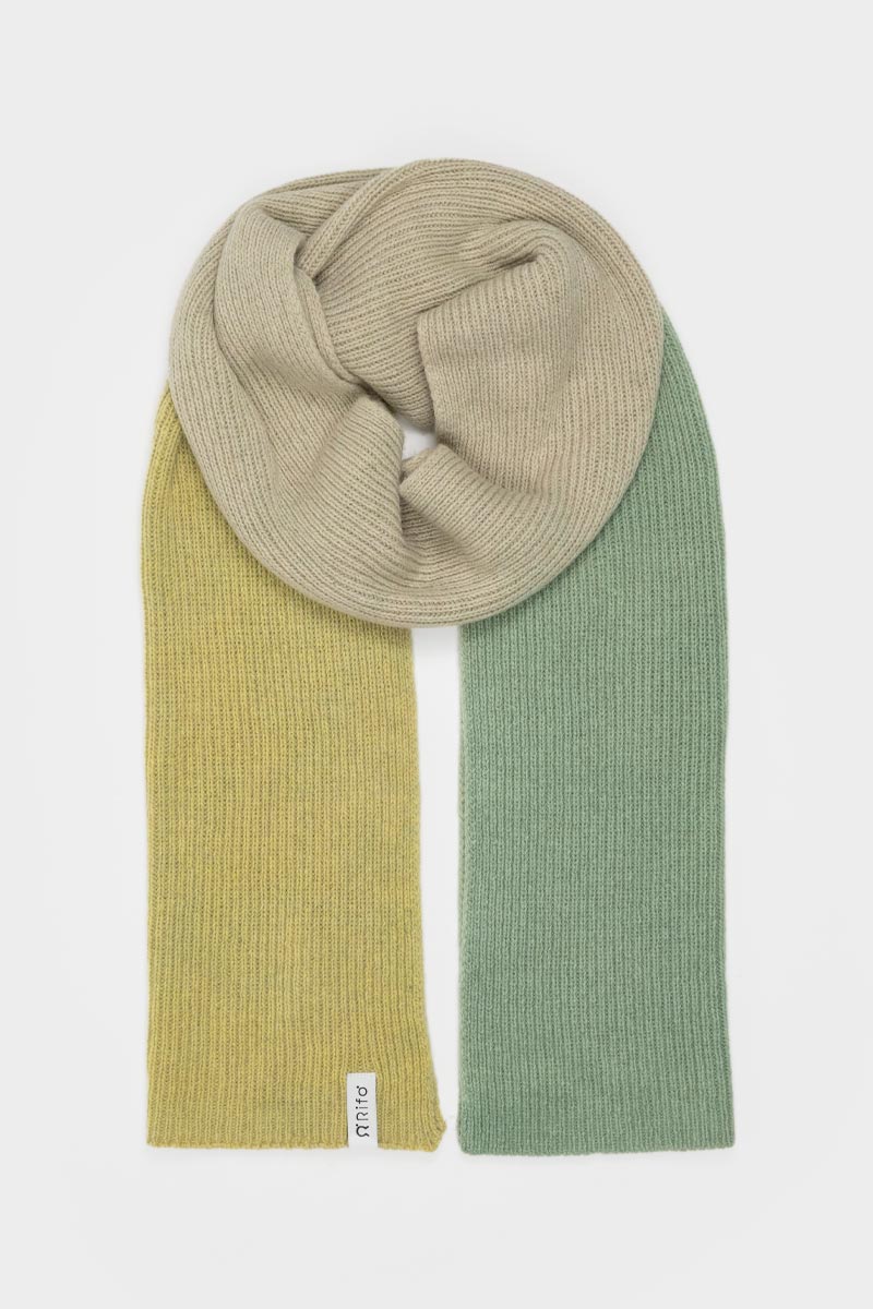 Verde-Giallo | Sciarpa Cashmere Rigenerato Fenice