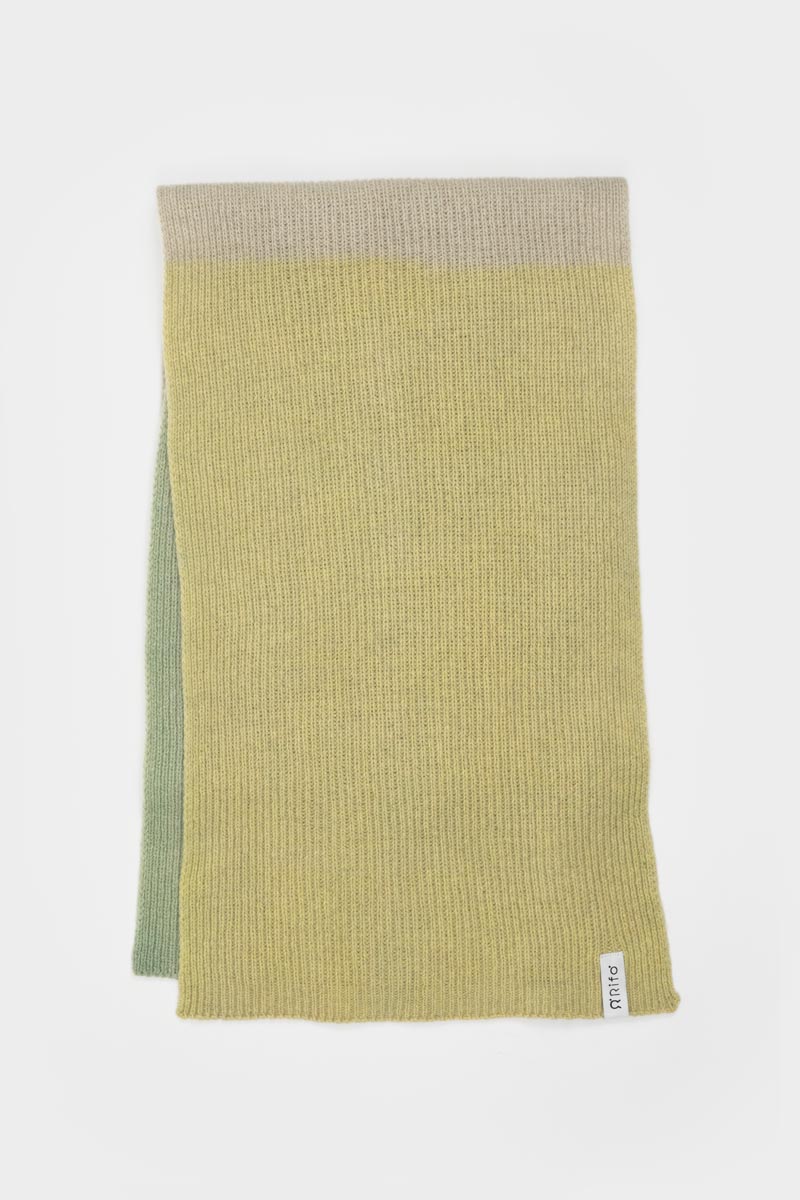 Verde-Giallo | Sciarpa Cashmere Rigenerato Fenice