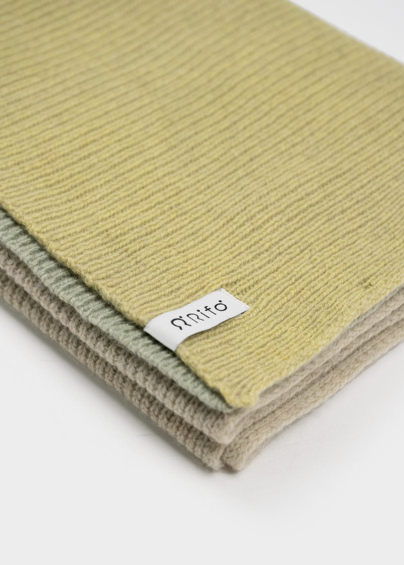 Verde-Giallo | Sciarpa Cashmere Rigenerato Fenice