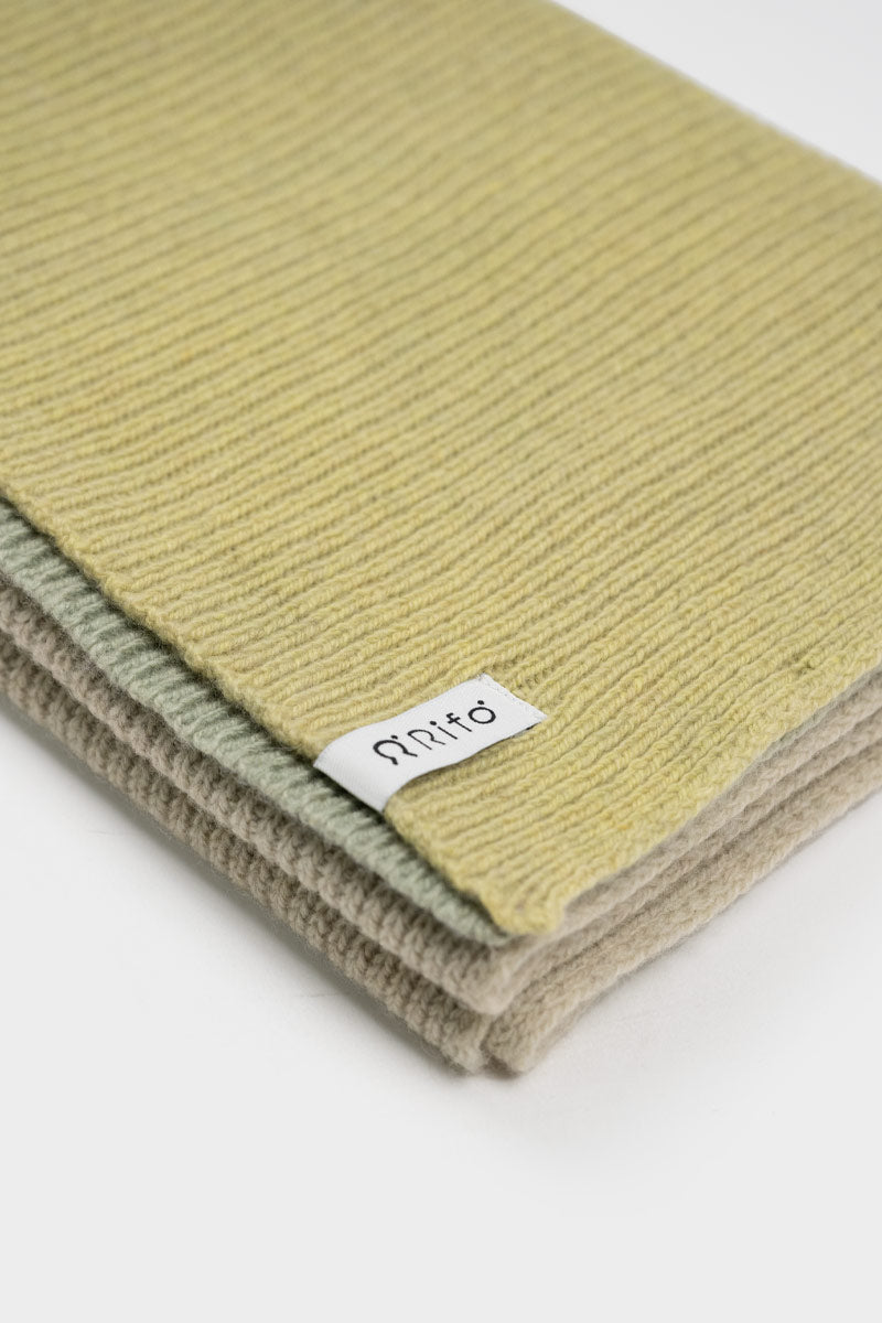 Verde-Giallo | Sciarpa Cashmere Rigenerato Fenice