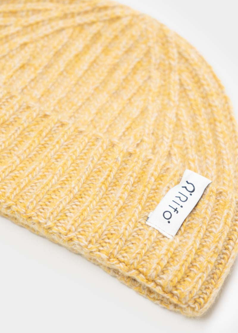 Mouline Giallo Zenzero | Cappellino fisherman cashmere rigenerato