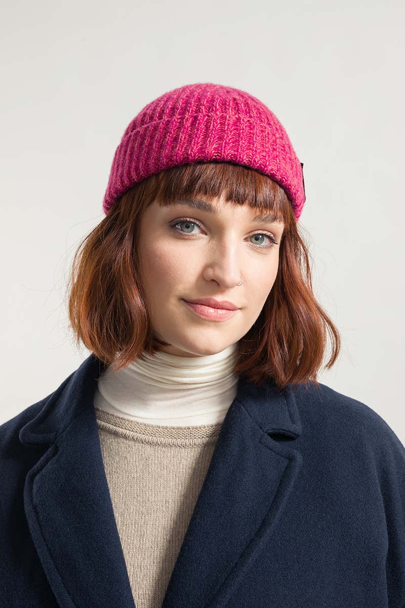 Mouline Rosa Barbabietola | Cappellino fisherman cashmere rigenerato