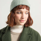 Mouline Verde Licheni | Cappellino fisherman cashmere rigenerato