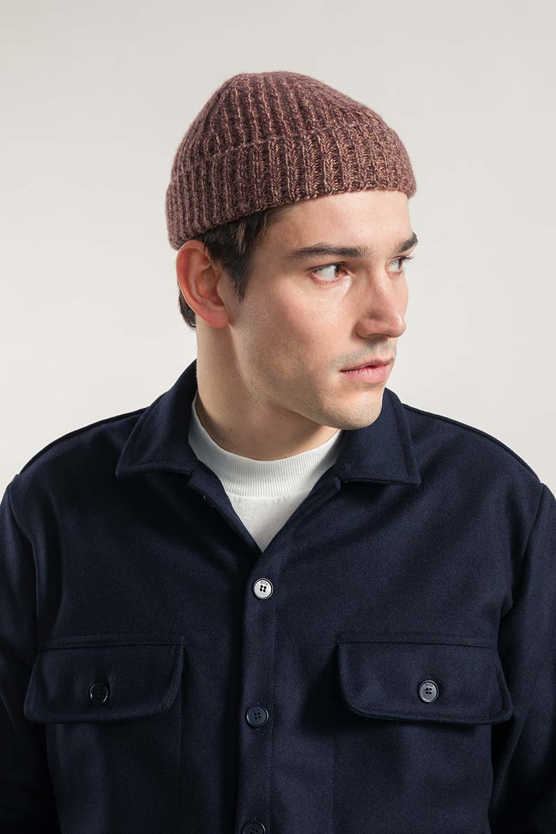 Mouline Marrone Castagna | Cappellino fisherman cashmere rigenerato