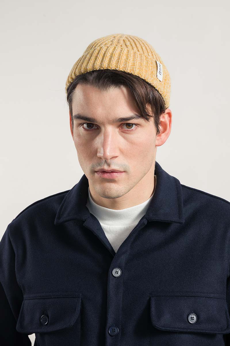 Mouline Giallo Zenzero | Cappellino fisherman cashmere rigenerato