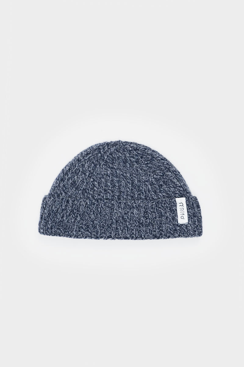 Mouline Blu Gorgonzola | Cappellino fisherman cashmere rigenerato