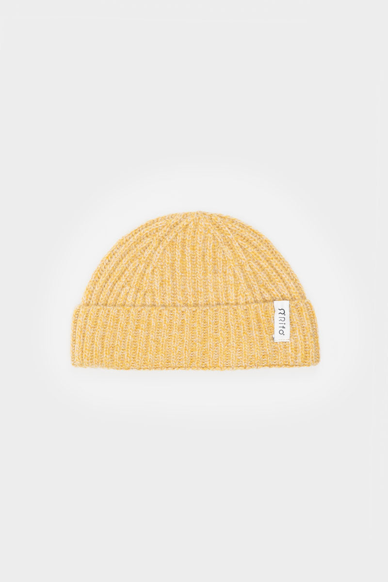 Mouline Giallo Zenzero | Cappellino fisherman cashmere rigenerato