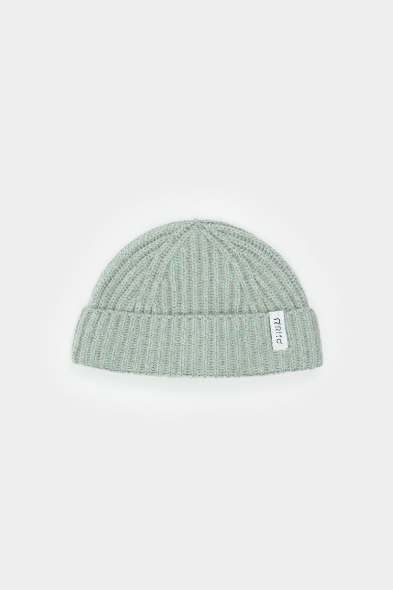 Mouline Verde Licheni | Cappellino fisherman cashmere rigenerato