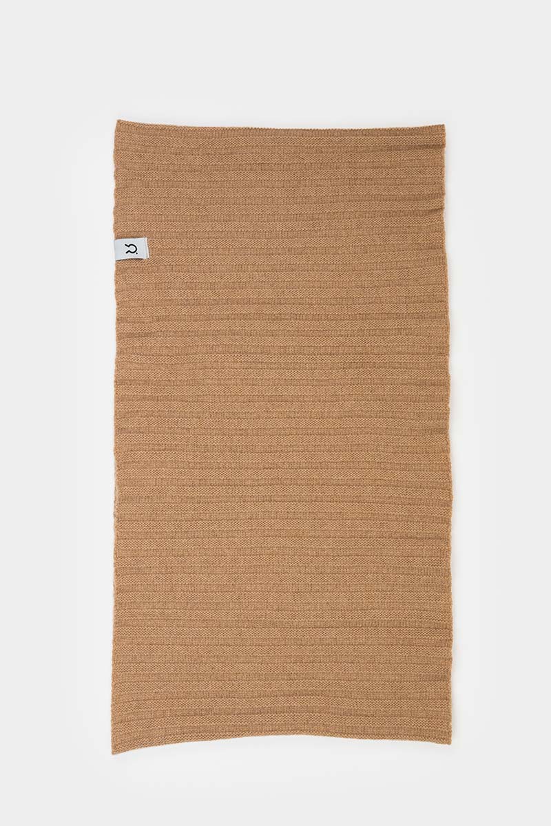 Beige Sughero | Scaldacollo Cashmere Rigenerato a coste