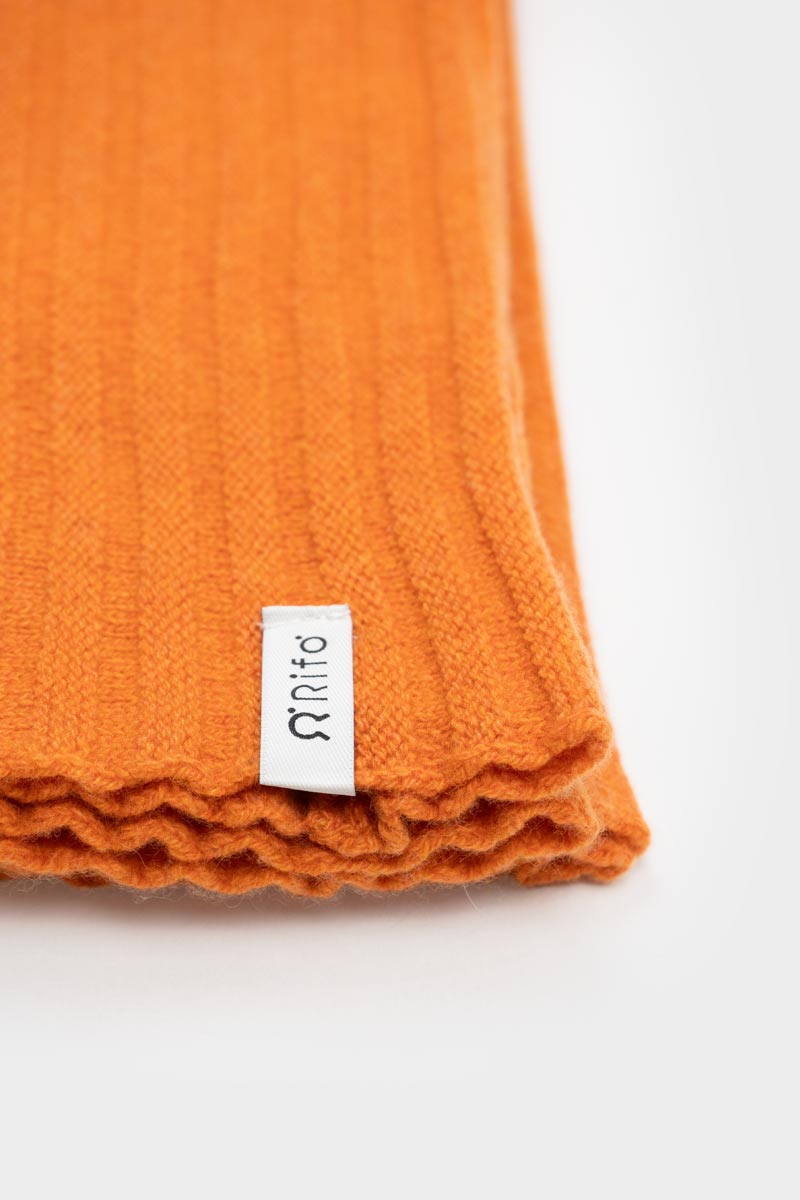 Arancio Becco d'Oca | Scaldacollo cashmere rigenerato