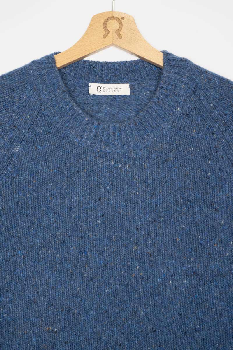 Blu Lapis | Maglia Unisex Cashmere Rigenerato Alfredo