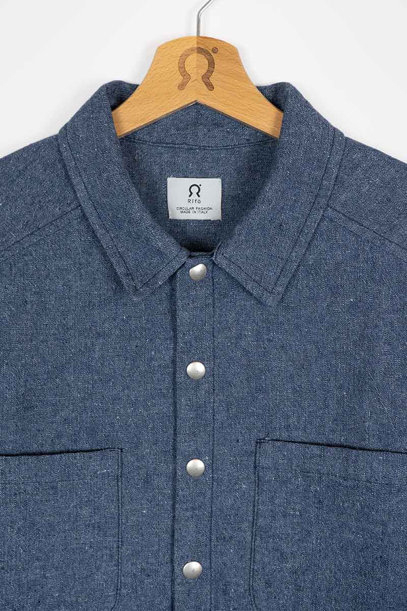 Denim | Camicia unisex jeans rigenerato