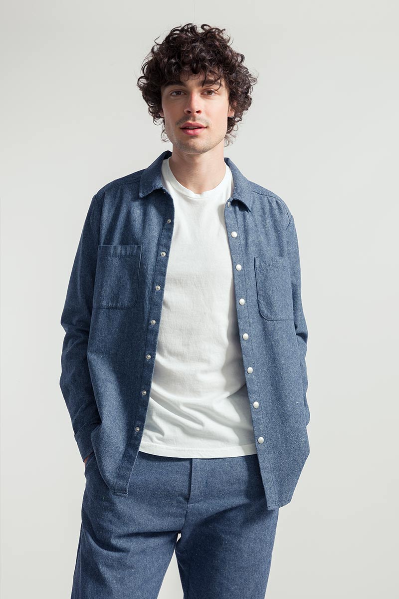 Denim | Camicia unisex jeans rigenerato