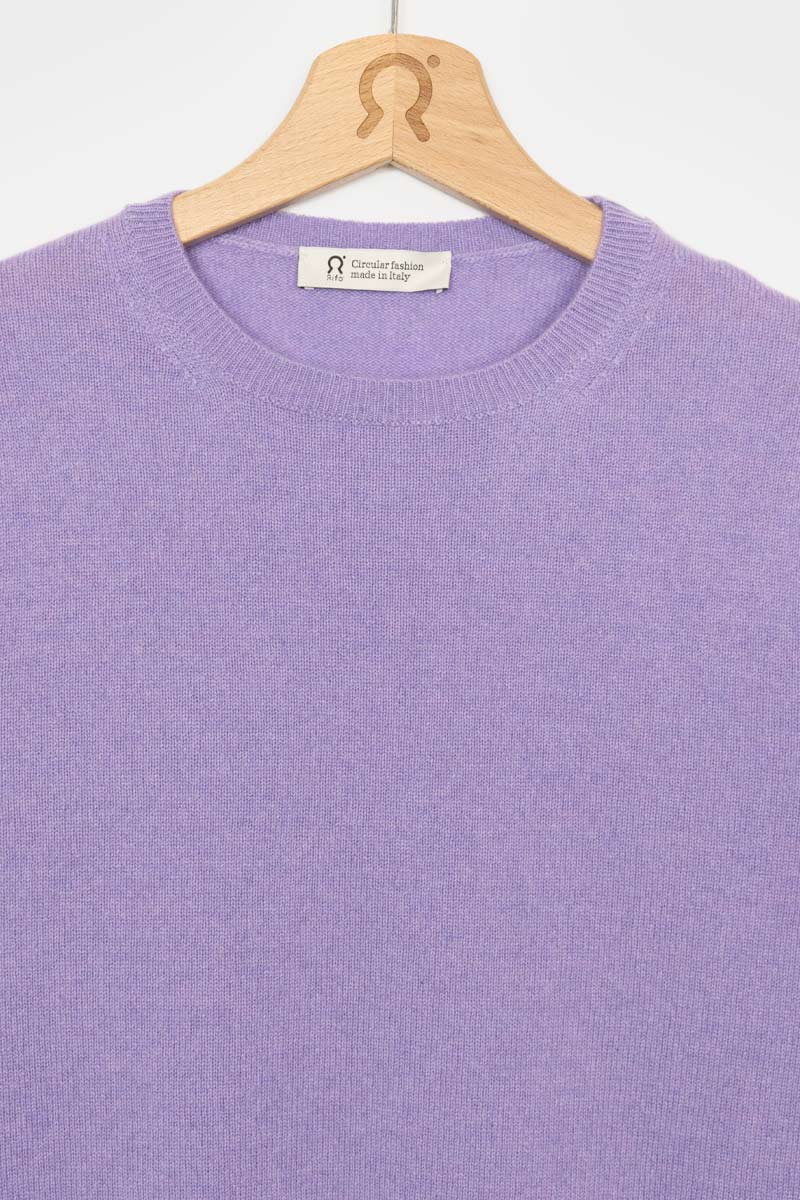 Viola Glicine | Maglia Donna Light Cashmere Rigenerato Veronica