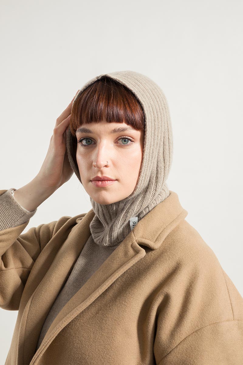 Beige Sabbia | Balaclava cashmere rigenerato