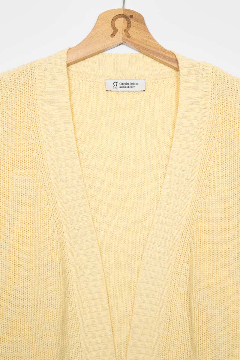 Giallo Crema | Cardigan Donna Cotone Rigenerato Irma