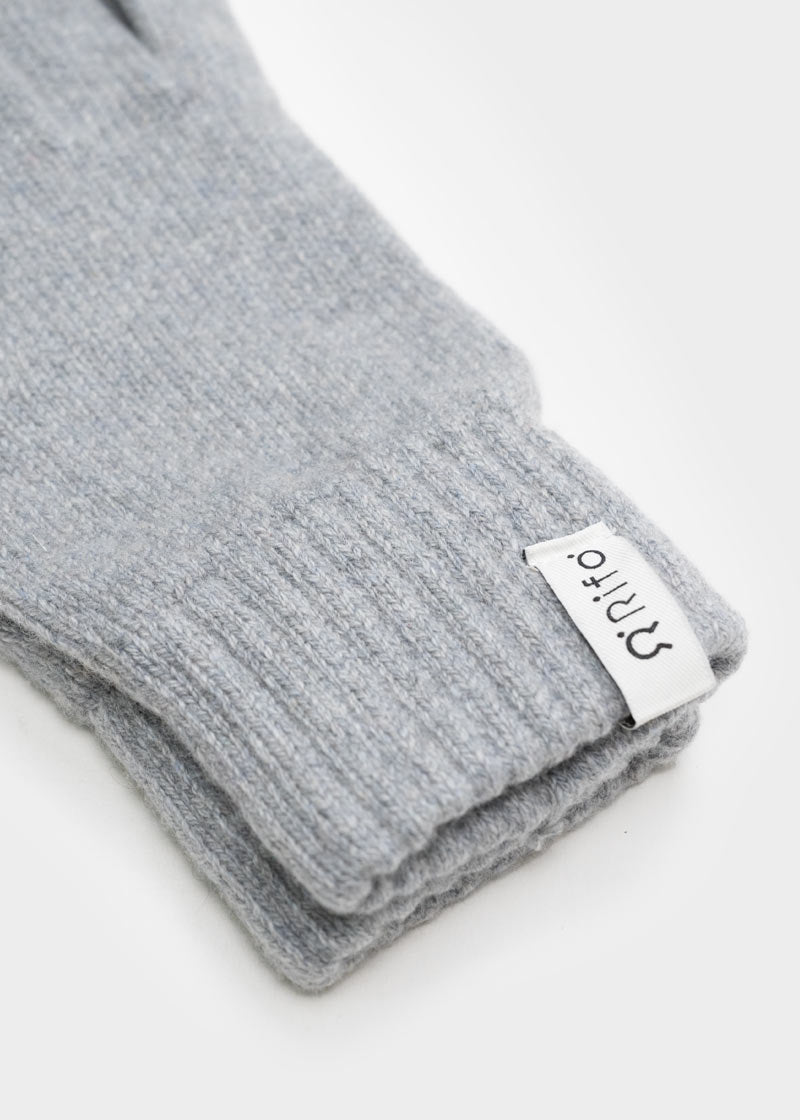 Grigio Calce | Guanti donna cashmere rigenerato