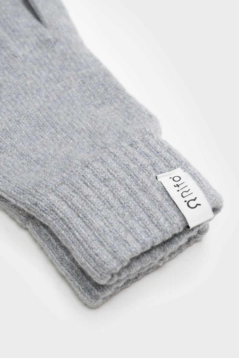 Grigio Calce | Guanti donna cashmere rigenerato